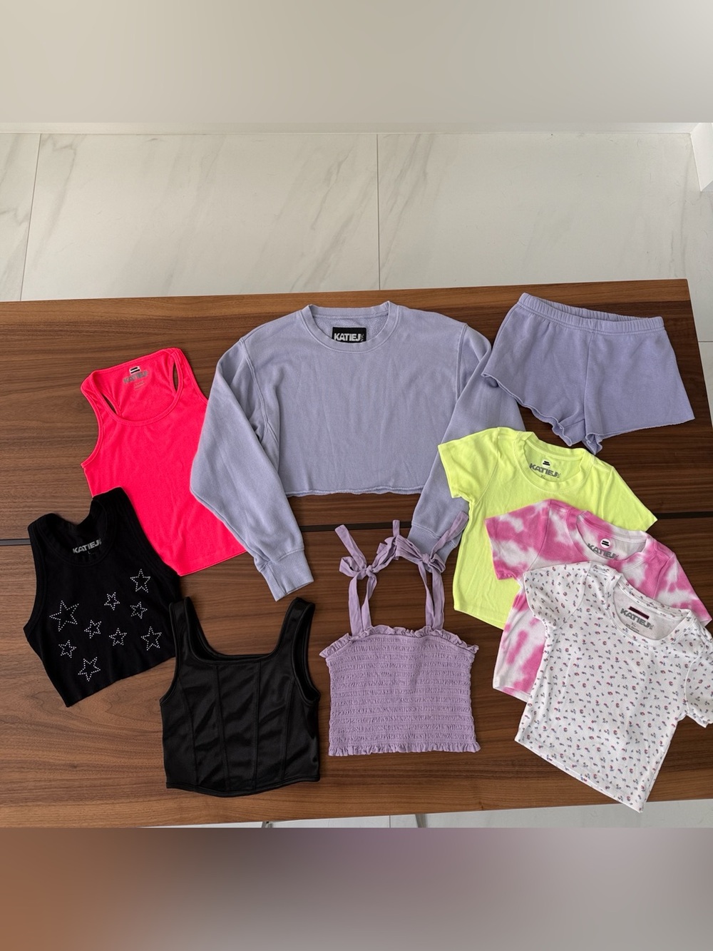 Girls KatieJNYC Bundle Shirts Tanks Shorts L/XL